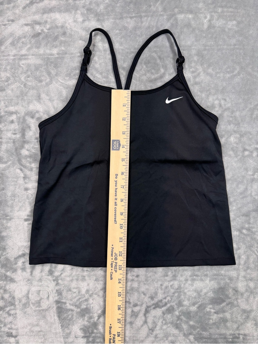 Nike Lightly Lined Black Slim Crossback Sports Tank - Picture 9 of 9